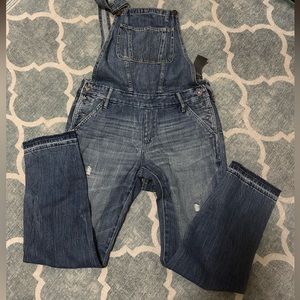 Abercrombie & Fitch Women's Distressed Straight Leg Jeans Overall Blue Size S